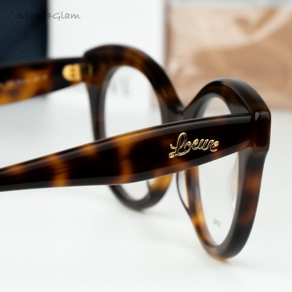 Loewe Women Eyeglasses Havana Demo Round LW50074I CURVY 052 NEW AUTHENTIC - Picture 5 of 8
